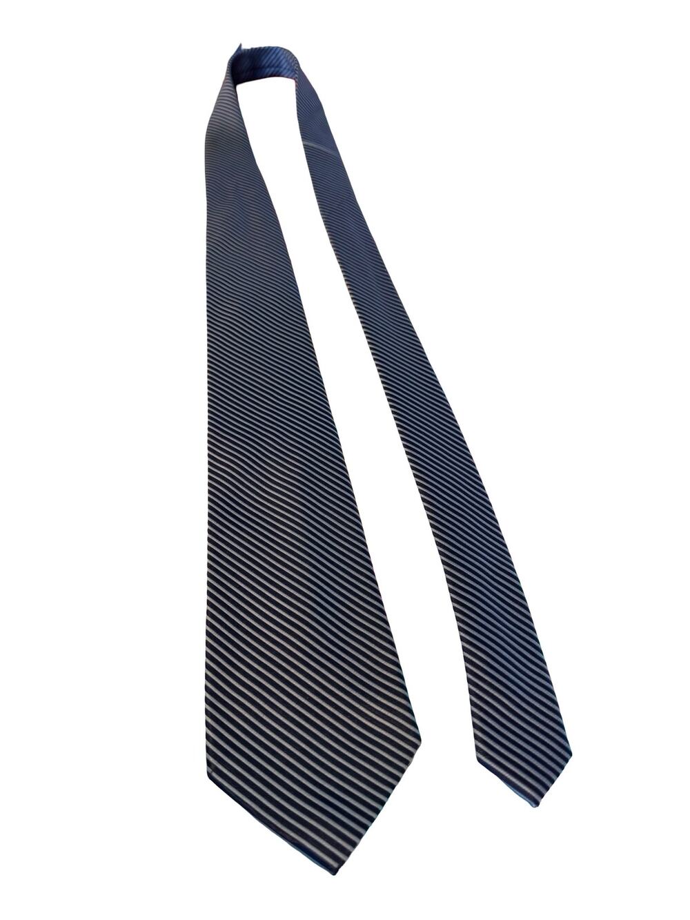 Kenneth Cole Reaction Men's Necktie Blue Striped Silk Blend